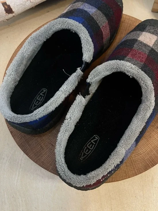 KEEN Howser Slide Plaid Wool Slip-On Clogs - Multi/Blue - Size 9 - Picture 10 of 14